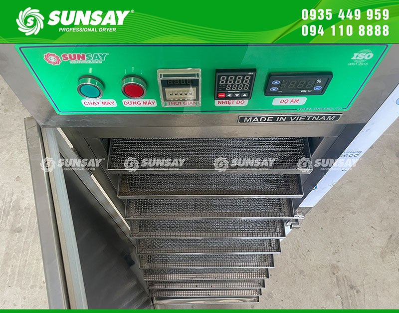 Bảng điều khiển tủ sấy lạnh 9 khay đối lưu gió 3D