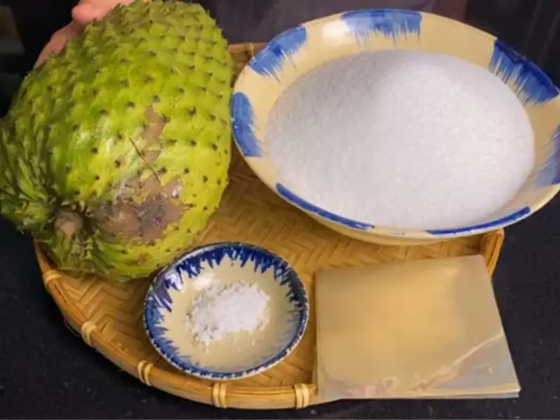 Nguyên liệu làm mứt mãng cầu