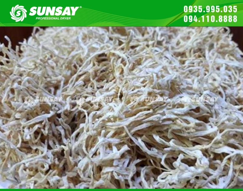 Thành phẩm củ cải trắng sau khi sấy
