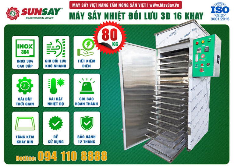 Máy sấy nhiệt cho sản xuất mứt