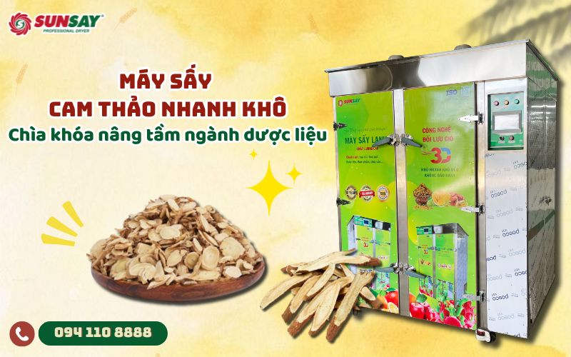 Máy sấy cam thảo nhanh khô