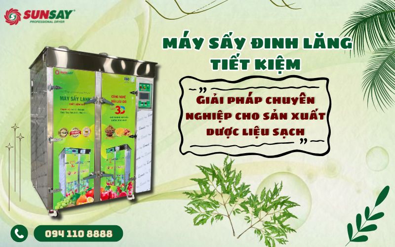 Máy sấy đinh lăng tiết kiệm
