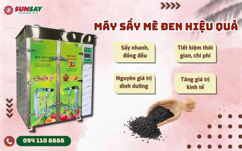 Máy sấy mè đen hiệu quả
