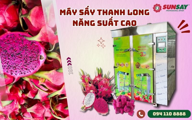 Máy sấy thanh long năng suất cao