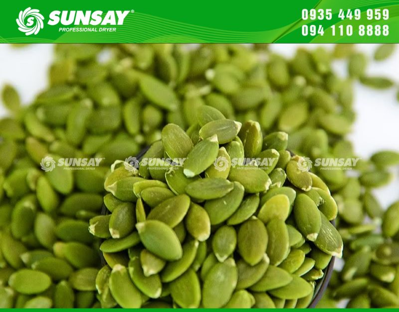 Hạt bí sau khi sấy khô