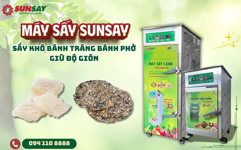 Sấy khô bánh tráng bánh phở giữ độ giòn