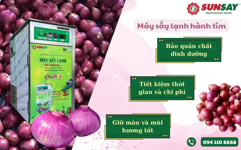 Máy sấy lạnh hành tím