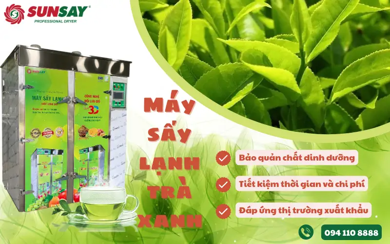 Máy sấy lạnh trà xanh